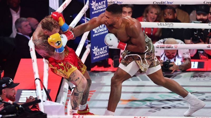 Jake Paul vs. Anthony Joshua: Resultados de una pelea que terminó en nocaut para AJ