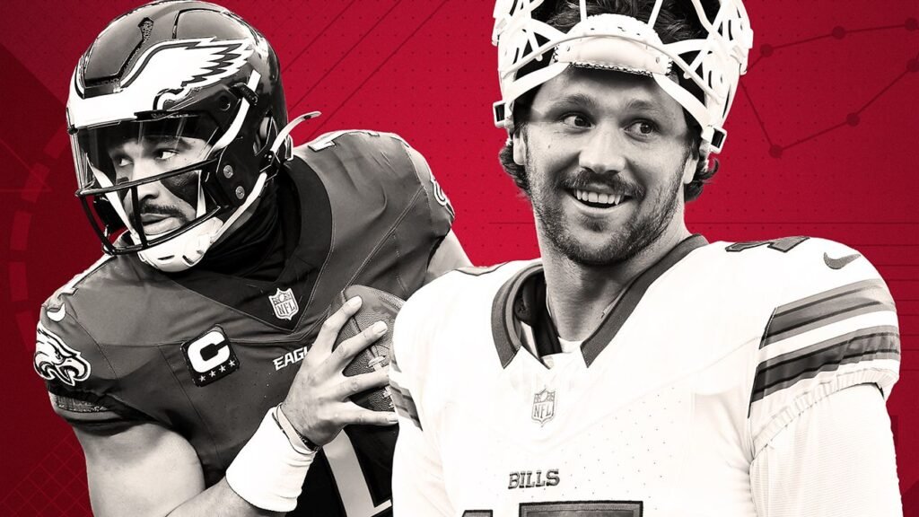 ¿Jalen Hurts o Josh Allen logran superar el récord de touchdowns terrestres?