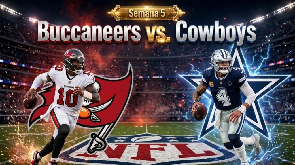 Buccaneers vs. Cowboys: Sigue el Partido EN VIVO GRATIS de la Semana 5 de la NFL y los Resultados Actualizados