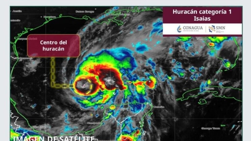 El huracán 'Isaías' asciende a categoría 1 de intensidad